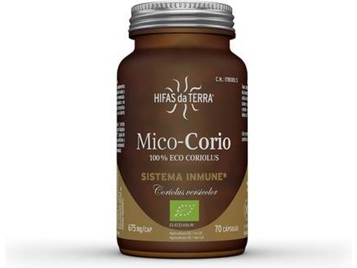 Suplemento Alimentar HIFAS DA TERRA Mico-Corio (70 cápsulas vegetais de 675mg)