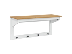Cabideiro Hill Branco e Marrom Mel 90 X 35 X 41.5 Cm VIDAXL