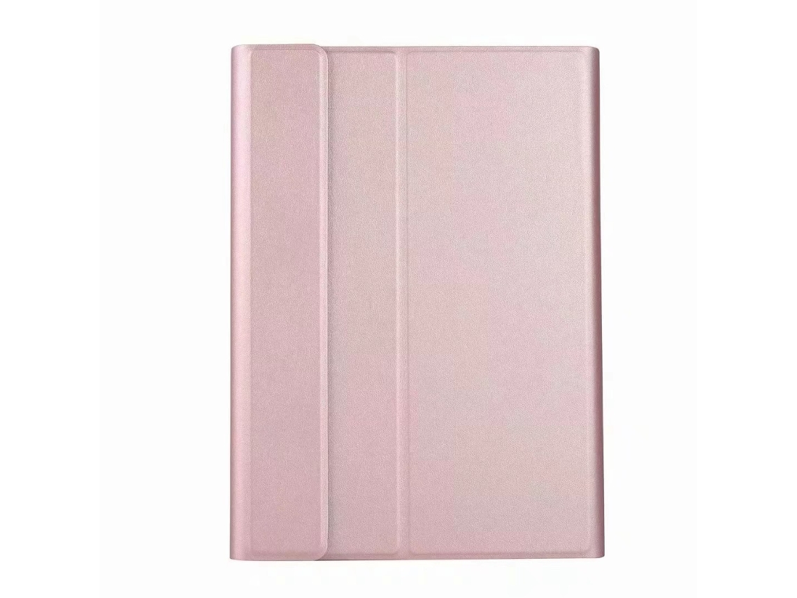 Capa Com Teclado Bluetooth, Compatível Com Ipad Pro 11 2022/2021/2020/2018, Couro, Rosa