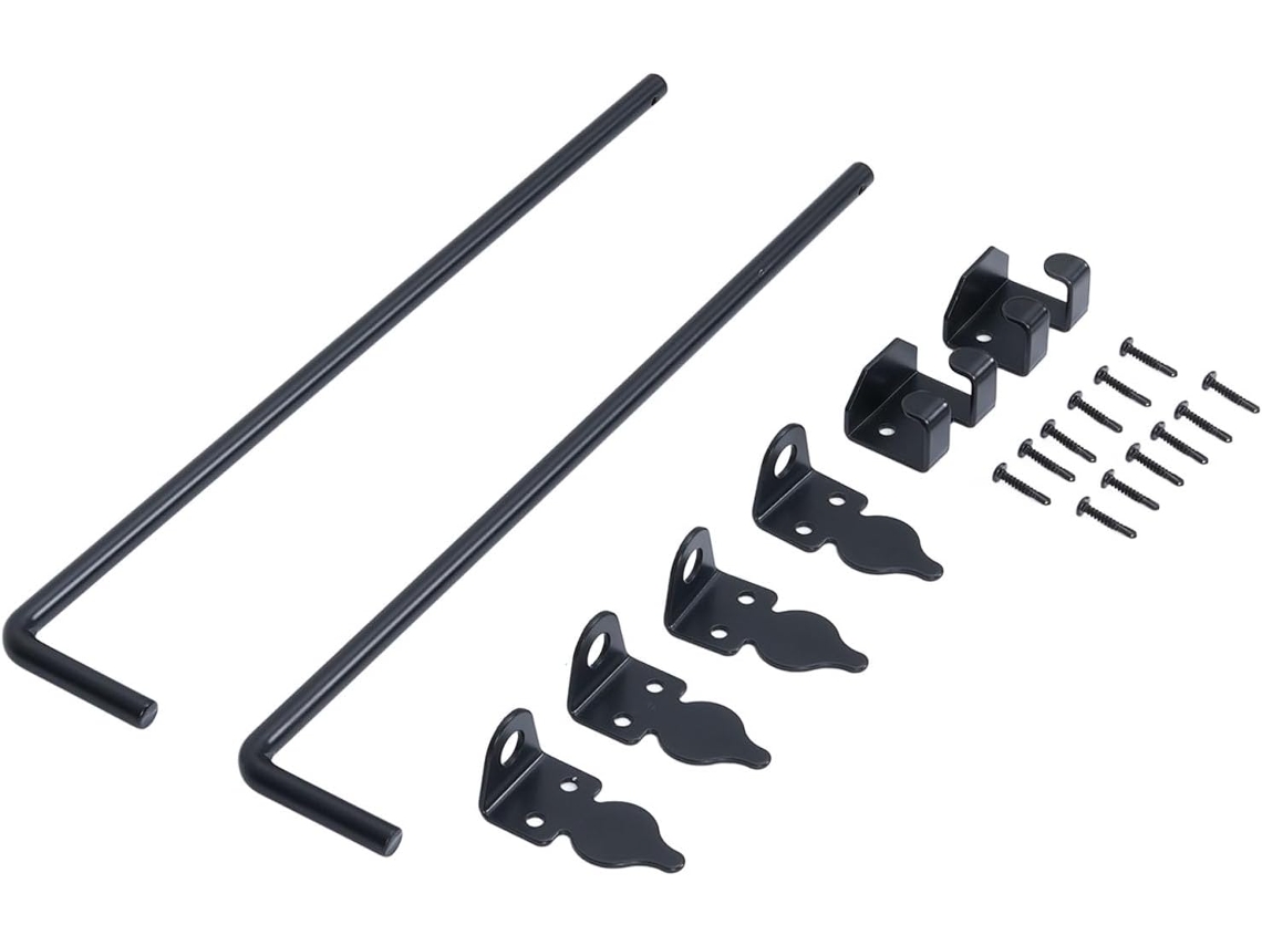 Conjunto De Trava Solo Licaevey Secure 18 Polegadas Para Portão, Com Haste De Aço Carbono Revestida Pintura