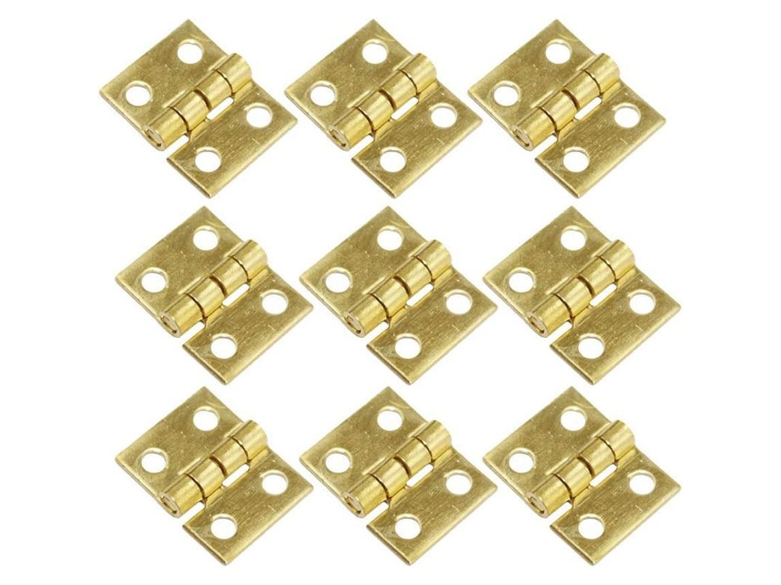 50 Bisagras De Latón Mini Para Caja De Joyería Con Tornillos 200 Bisagras Pequeñas 10*8mm