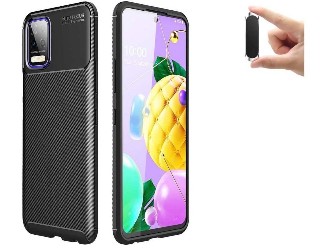 Capa e Suporte para LG K52 PHONESHIELD Rugged Leather Anti-choque Preto