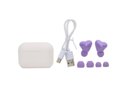 Aetheria fones de Ouvido Sem Fio em Forma de Coração Bluetooth 5.3 com Redução de Ruído Roxo
