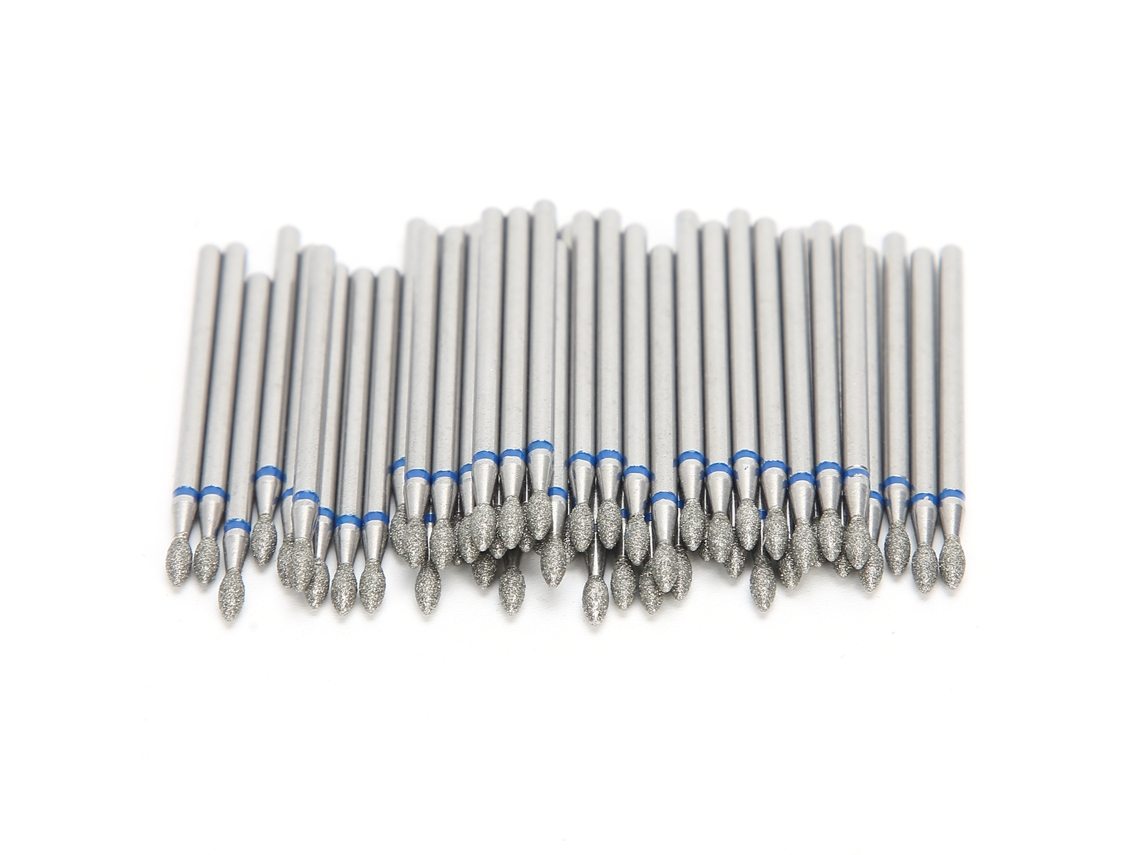 2026altiro-50 Peças Brocas De Furadeira De Unhas Cabeças De Polimento E Esmerilhamento Acessórios De Manicure Ferramenta M-2.3mm/0.09in