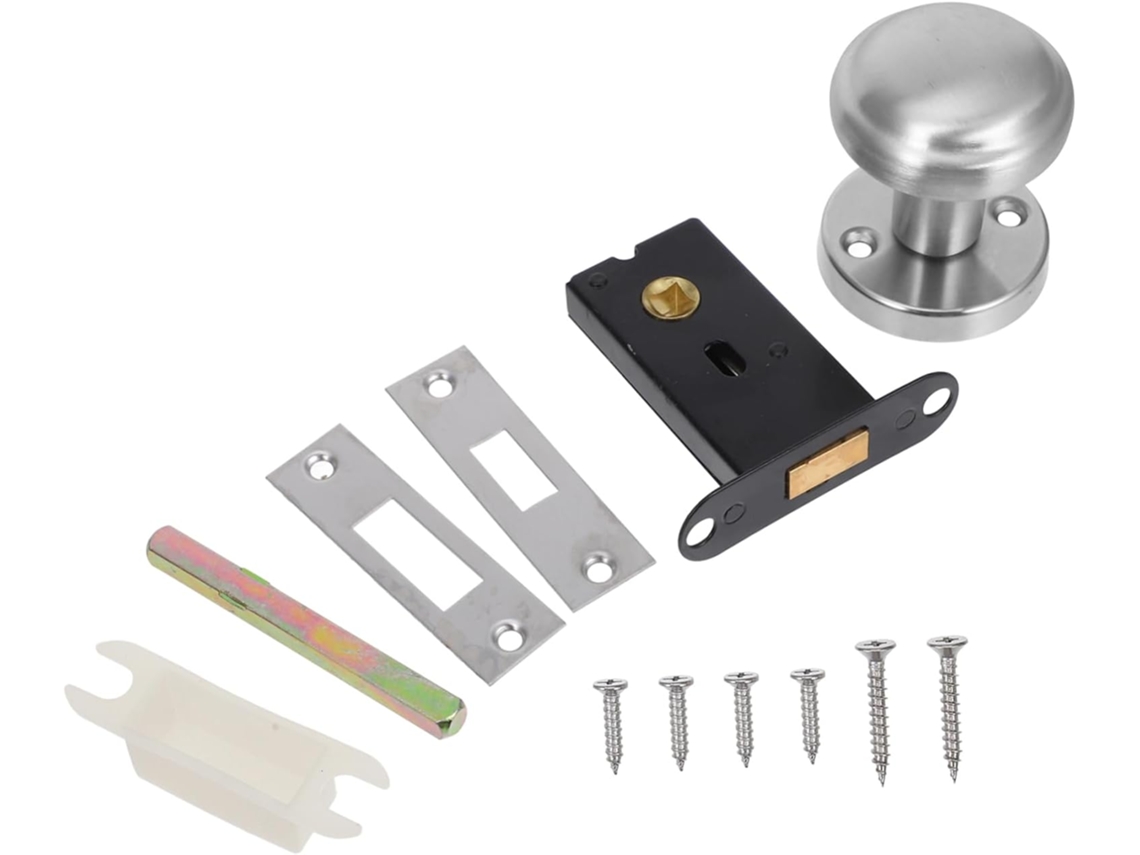 Conjunto De Maçaneta Aço Inoxidável Para Porta Com Fechadura, Fácil De Instalar, 5cm De Espessura, Adequada Para Uso