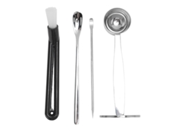 Colher Para Socar Café Colher Para Mexer Coffee Art Pen Kit De Colher Para Socar Café Com Cabeça Dupla E Escova De Limpeza