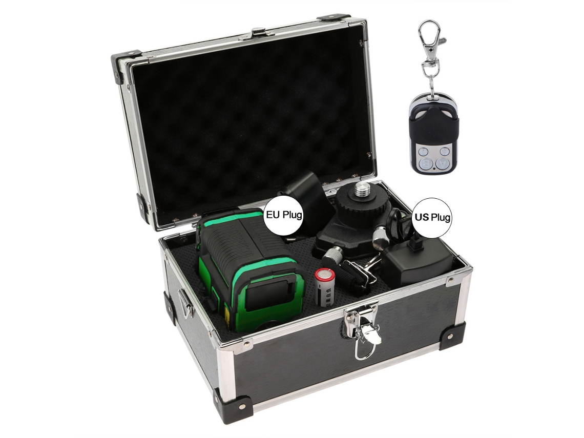 Laxiscreed Láser Horizontal Verde Com Controle Remoto Para Calibração E Indicação Multiplano