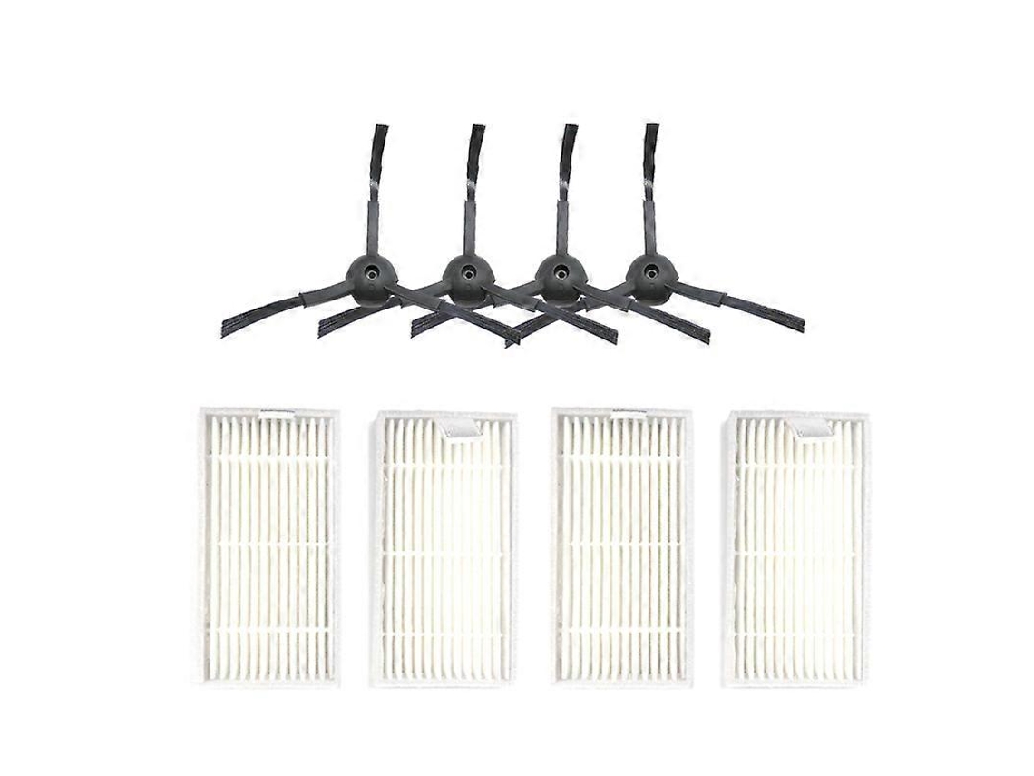 4pcs Filter 4pcs(2r+2l) Side Brush For Cr130 Cr120 X500 X580 Kk8 Vacuum Cleaner Parts