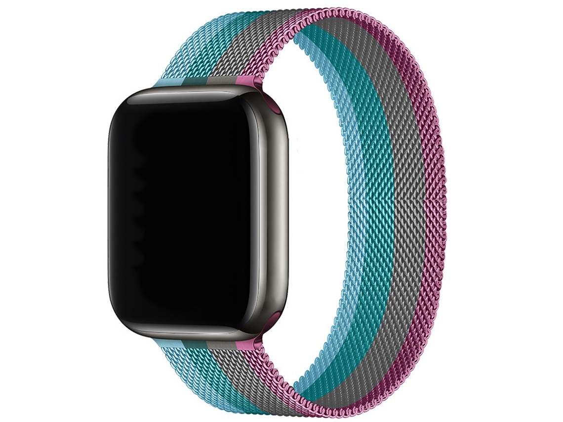 Bracelete Para Apple Watch 38/40/41/42mm Cinza-verde-azul Cuich