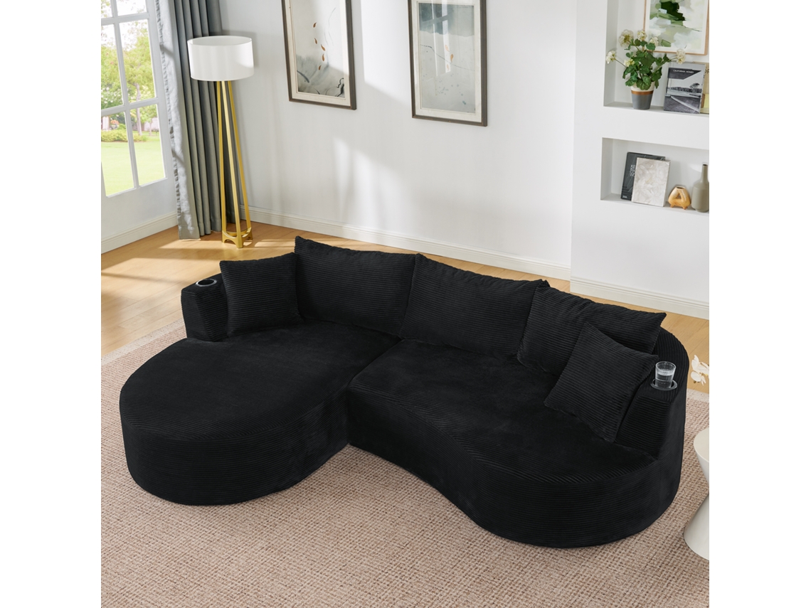 Sofá 3 Lugares Expansível Chaise Esquerda + 2 Lugares NOVELA
