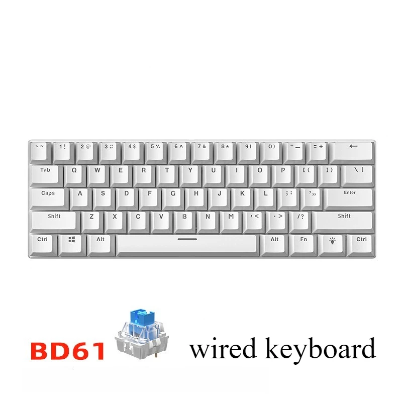 Mini Teclado Mecânico (com Interruptor Branco E Azul) Para Laptops Gamers
