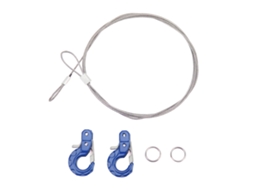 Mali 2pcs Gancho de Reboque de Metal para Rc em Alumínio e Aço Leve Compacto para Scx10 D90 Trx4 Azul