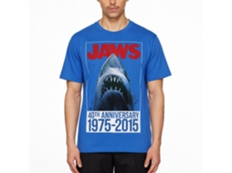 Rockinstone Jaws Movie Forty Solid Royal Adult T-shirt Size:xxl