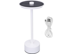Luminária de mesa solar LED Semi Fio, 3 fontes de luz, controle por toque, ajuste contínuo de intensidade, IP44
