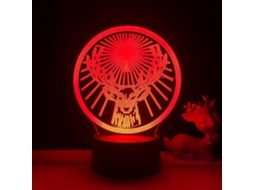 Luminária Noturna Led 3d, 16 Cores, Acabamento Preto, Tema De Decorativo, Comando Remoto, Aplicação Doméstica Versátil Em Diferentes Espaços
