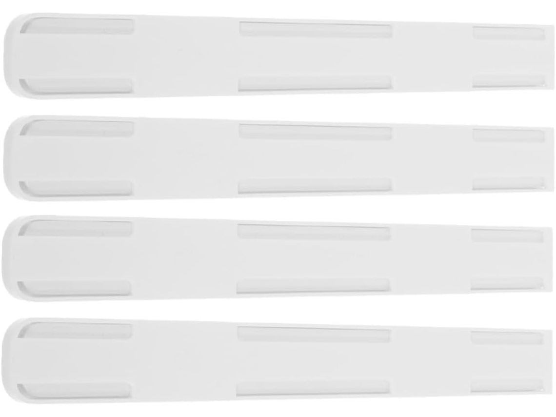 Doitool Conjunto De 4 Trilhos Deslizantes Plástico Branco Para Gavetas, Com Ajuste Regulável E Solução De Armazenamento