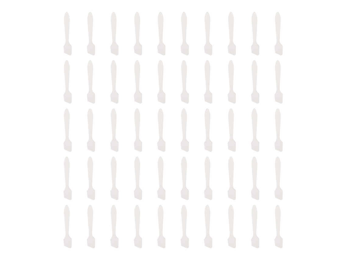 50pcs Espátulas De Máscara Brancas Laváveis Spatula Colher Cosmética Para Creme De Olhos Manicure
