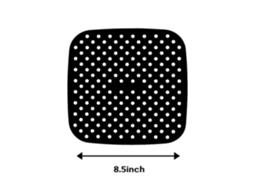 Novos Forros Reutilizáveis para Fritadeira a Ar Tapete de Silicone Antiaderente Quadrado Preto 8 5 Tamanhos