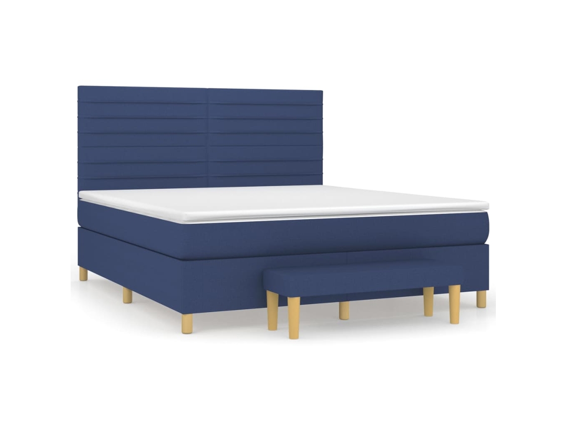 Box Spring Bed, Box Spring Beds Vidaxl Azul Tecido (180 X 200 Cm)