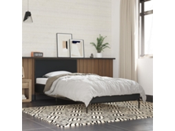Vidaxl Estrutura De Cama 75x190 Cm Derivados De Madeira E Metal Preto