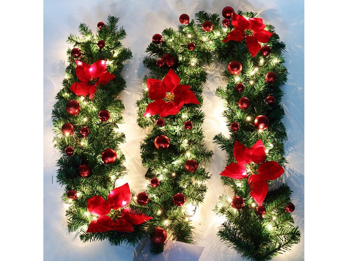 Guirlanda De Natal Com Iluminação, Guirlanda De Abeto, Luzes De Corda Aquaforge