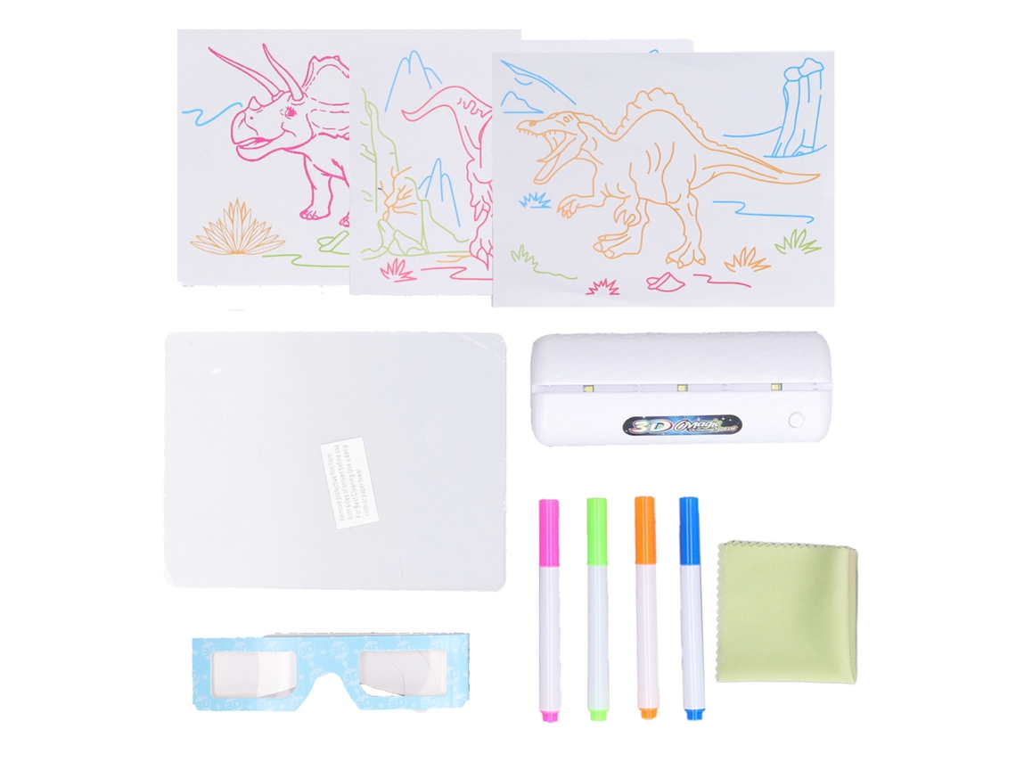 Mali tábua de Desenho Mágico 3d Luminosa Reutilizável Brincadeira Educativa para Crianças