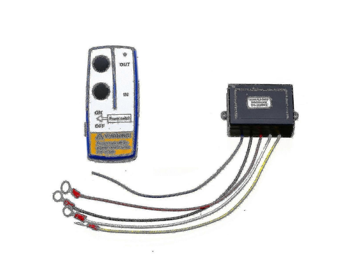 Interruptor de Controle Remoto Sem Fio para Guincho Elétrico 12v para Jeep Atv Suv Utv com 2 Controles e Alcance de 30m