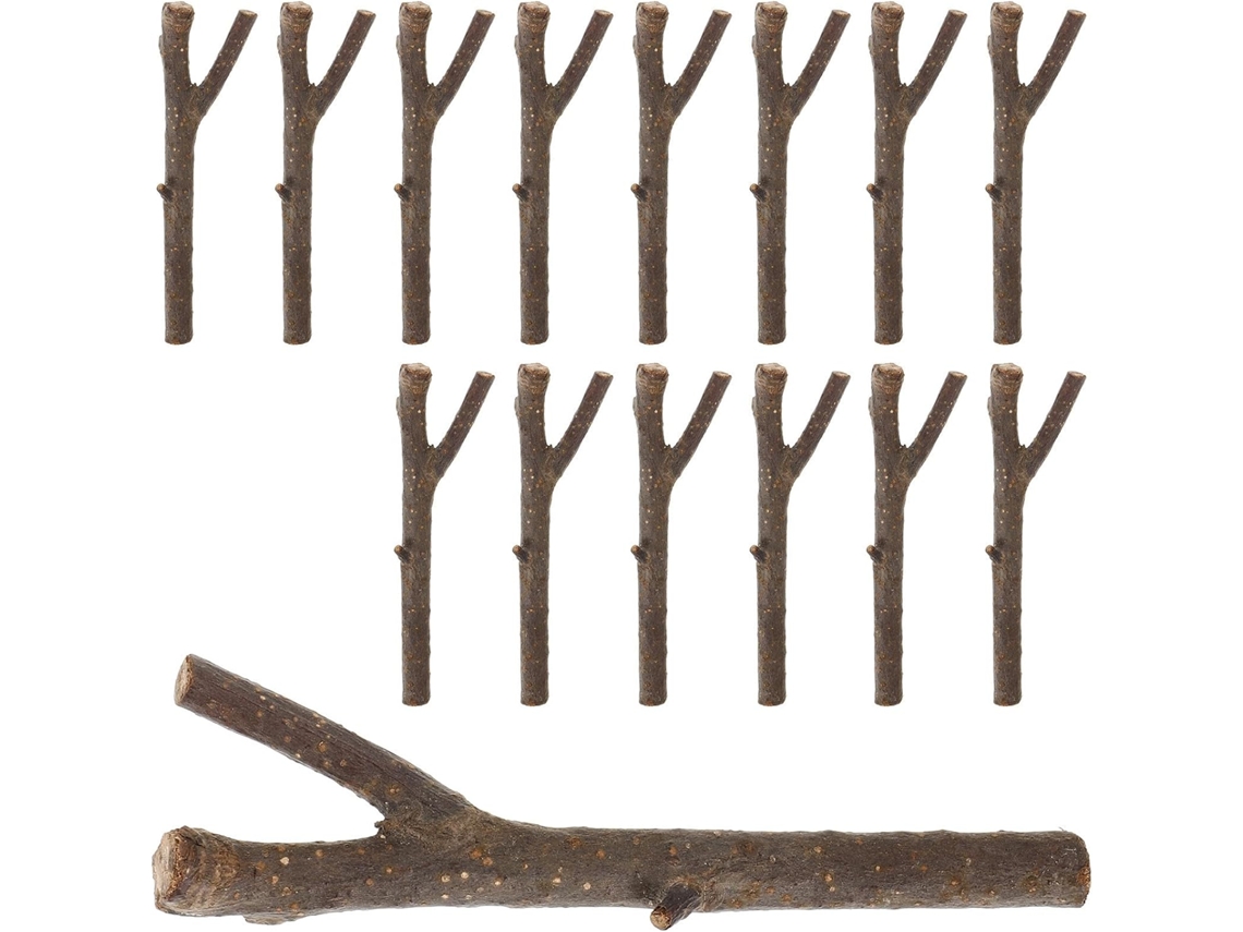 20 Peças Bâtonnets De Bois Rustiques, Brun Café