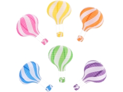 Conjunto De 6 Lanternas De Papel Em Formato De Céu Estrelado, Ideais Para Decoração Interna E Extern Gokoco