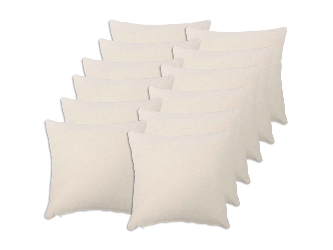 Vidaxl Capa Almofada 12 Pcs Heerlen Creme 40 X 40 Cm Bouclé