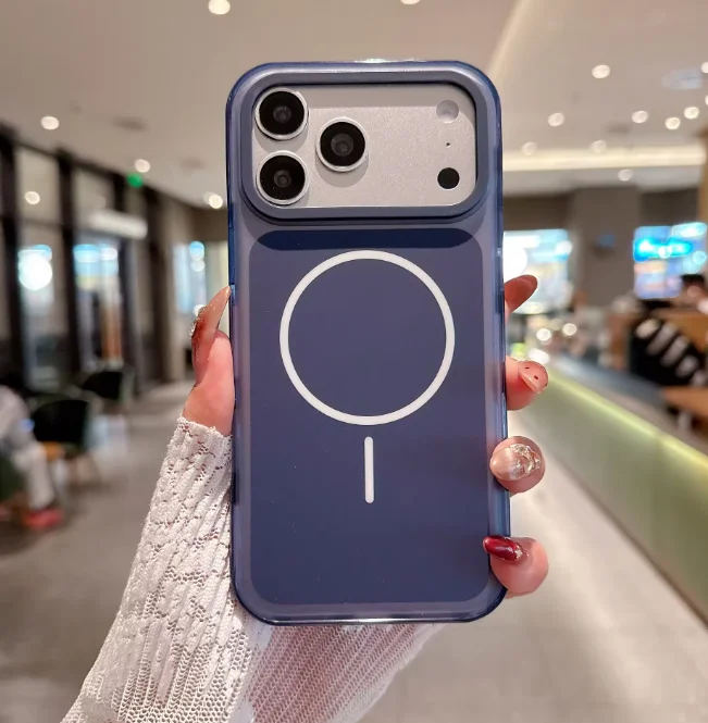 (rosa, Iphone 14 Plus) Capa Magnética Para Celular Com Proteção Contra Impactos Por Airbag, Compatível Com Carregamento Sem Fio Magsafe.