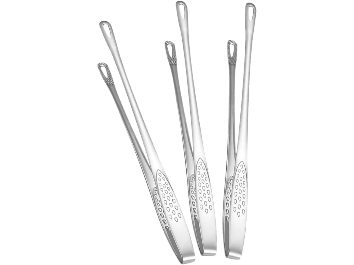 Pinças De Aço Inoxidável 3 Peças Para Grelhar, Fazer Massa E Cozinhar Pinças De Chef Resistentes