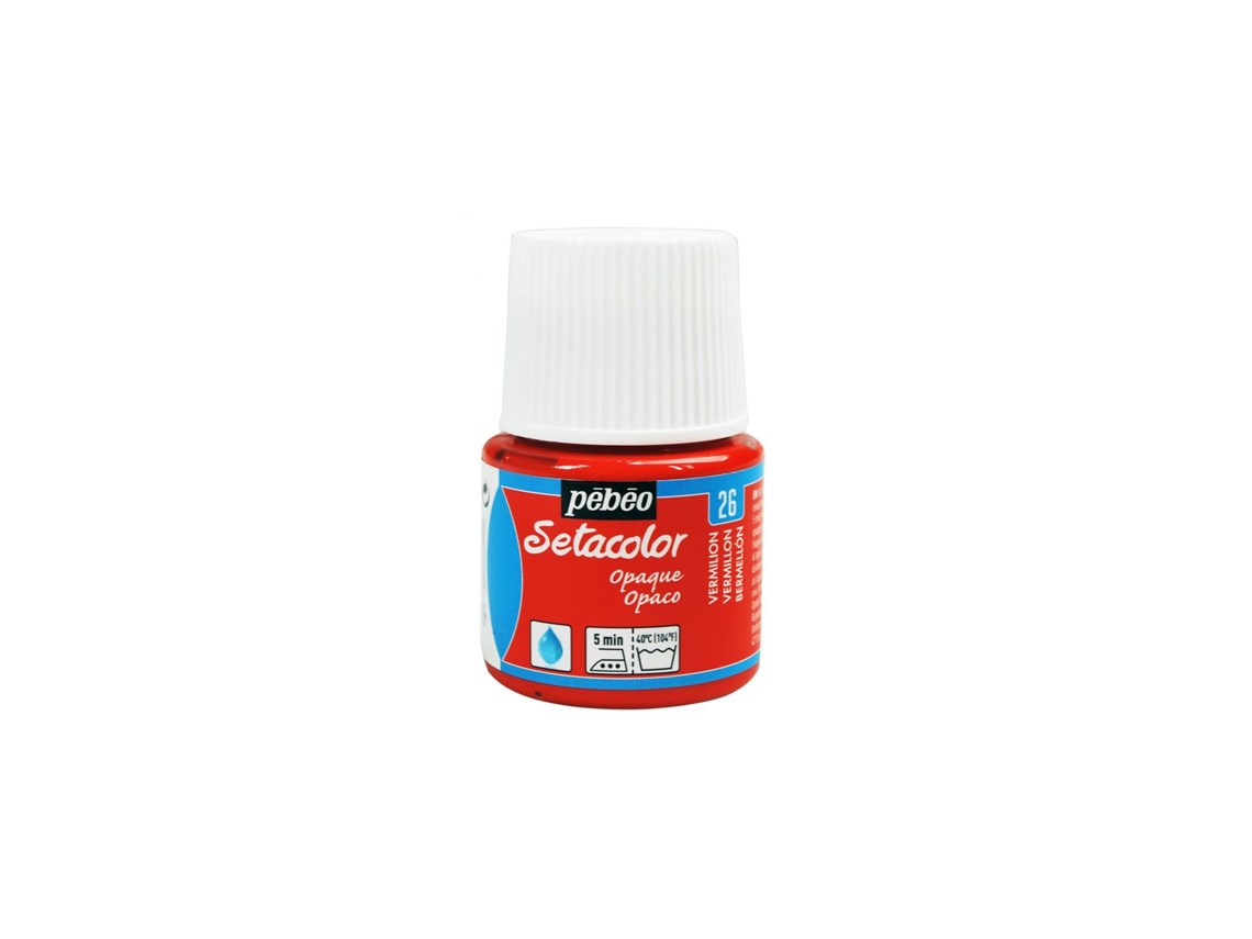 Setacolor Tinta Têxtil Opaca Vermelho Vermelhão 45 Ml PÉBÉO