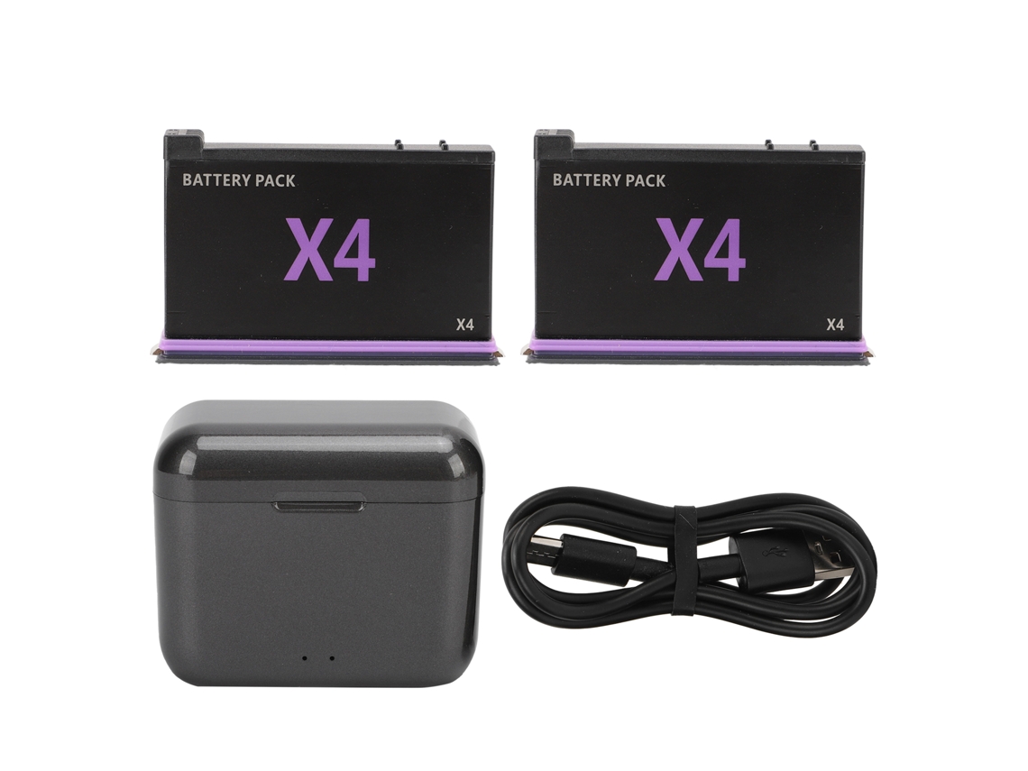 2pcs Battery For X4 Action Camera 2500mah Full Decode Replacement Battery With 2 Slot Battery Charger LAXISCREED