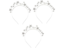 Conjunto De 3 Tiaras Grossas Para Mulheres, Modernas Com Strass Metálicos Para Decoração De Festas De Casamento.