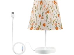 Luminária De Mesa Junzan Wild Meadow Floral Flower, 3 Modos De Iluminação, Interface Usb, Cabo Incluso, Luminária De