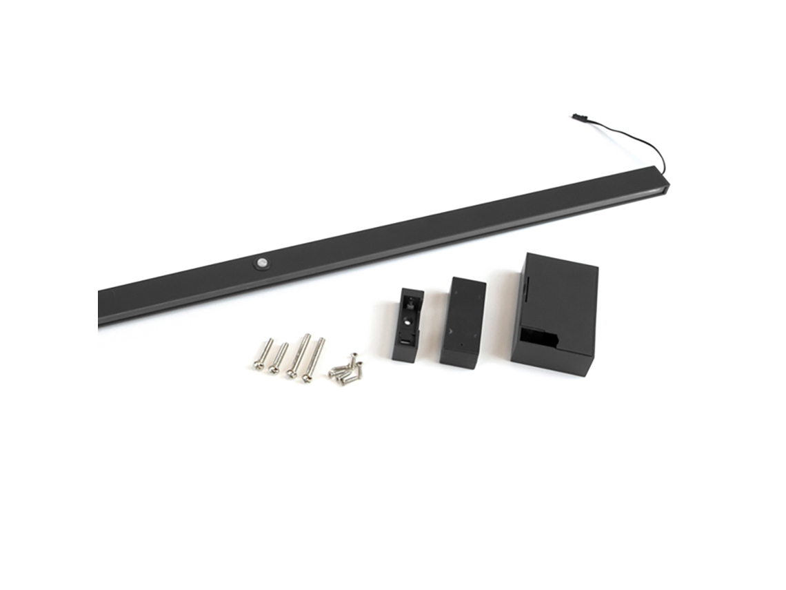 Varão De Roupeiro Castor Com Luz Led, Bateria Removível E Sensor De Movimento, 858, Preto Texturado Emuca