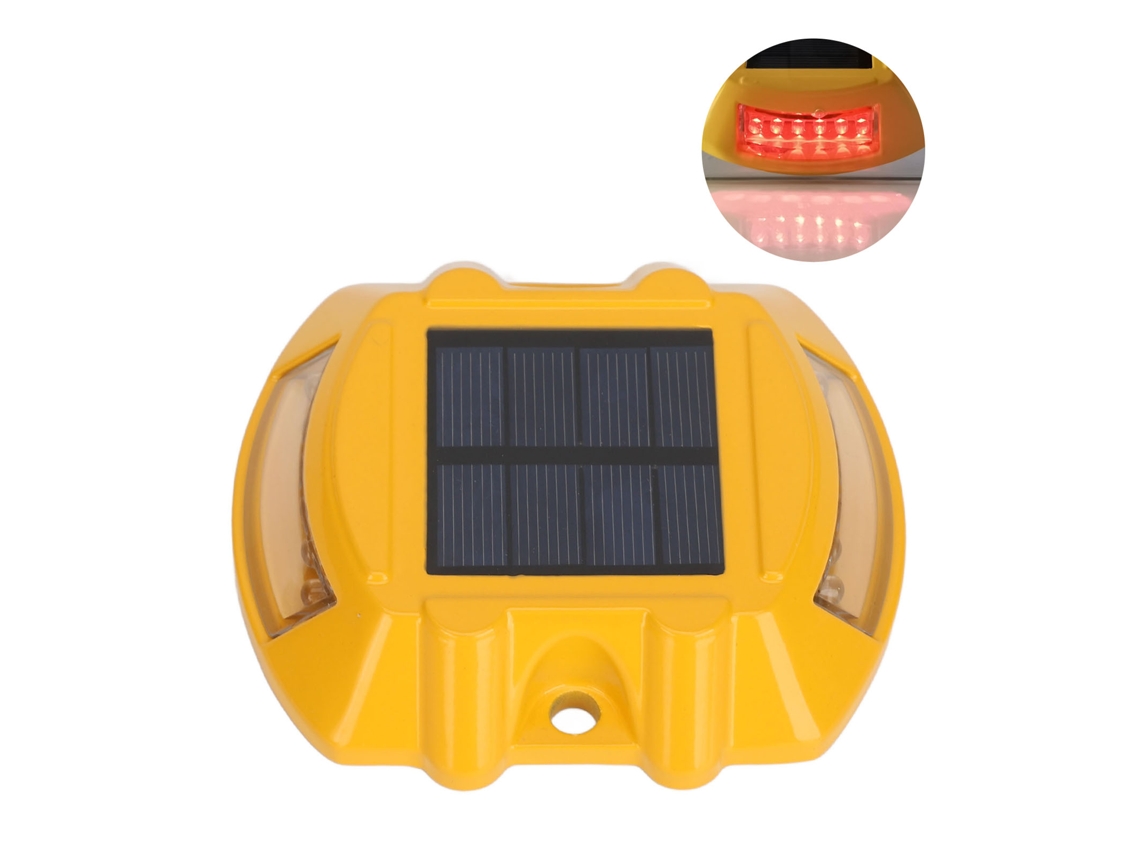 Luminária solar 2026 para doca, à prova d'água IP68, em alumínio fundido, com LED automático de 6V 1,8W e luz verde para pátio externo e jardim.