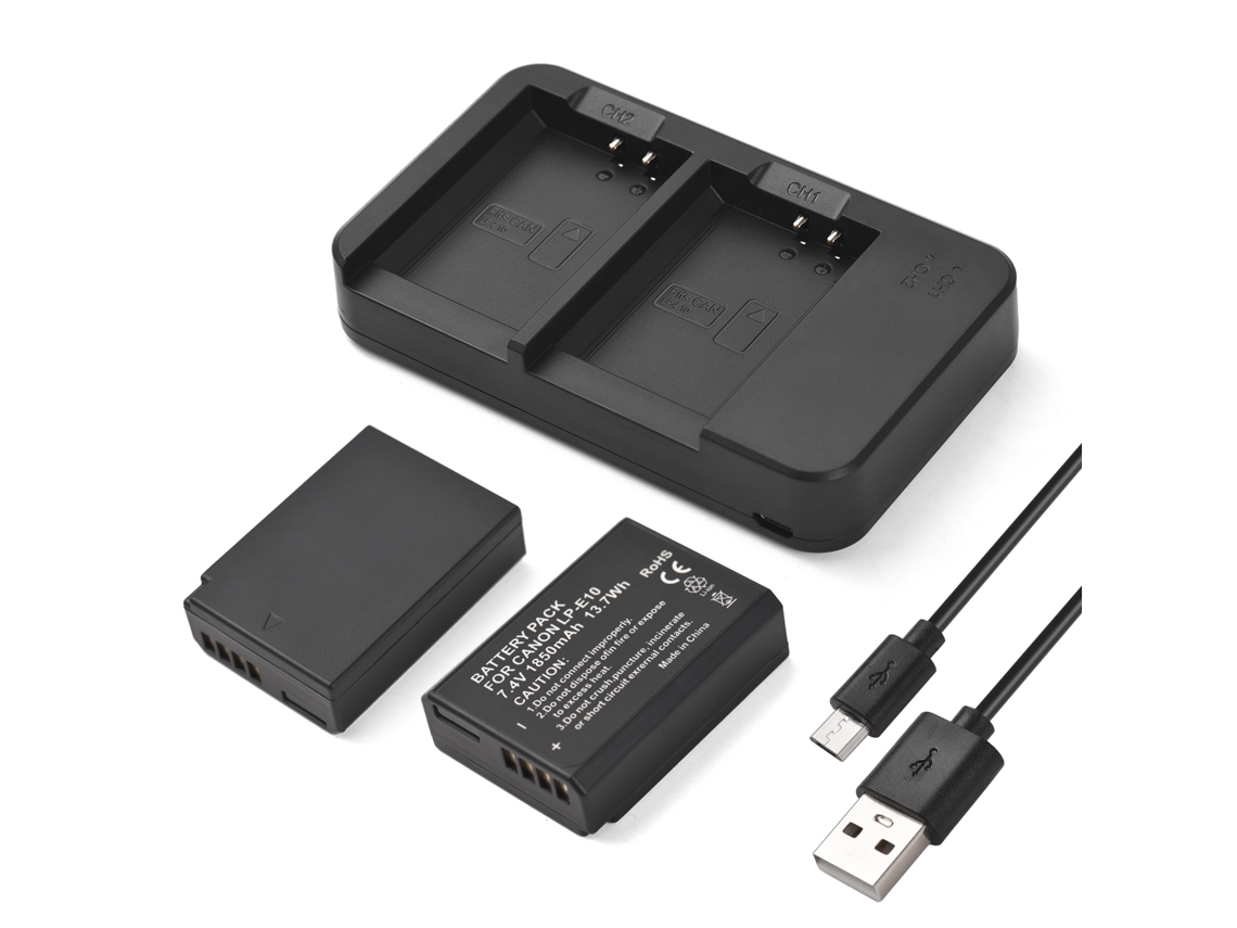 2026 batería Recargable para Cámara Canon Lp e10 Con Cargador Y Paquete de Baterías