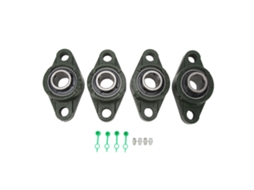 Cojinetes De Suporte De Bloco De Cojinete Ucfl205, 4 Peças, Cojinete Esférico Externo Metálico Com Parafusos, Blocos De Cojinete De 2 Furos