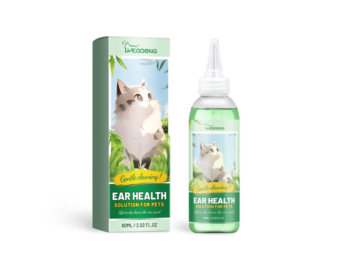 Solução de Limpeza de Ouvidos para Pets, Fácil Remoção de Cera e Ácaros em Cães e Gatos LAXISCREED