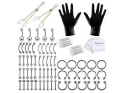 Piercing De Orelha, Kit De Ferramentas Para Piercing, Com Brincos De Aço Inoxidável (85 Peças) Spqment