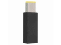 Adaptador Fêmea Type C Para Conversor Masculino De Boca Tetrangular Para Carregamento Pd Lenovo 20v Luz Dourada