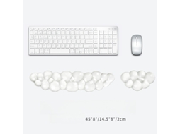 Conjunto de suporte ergonômico em gel de silicone para teclado e mouse, conforto e apoio para digitação e jogos. Transparente Hexinyigjly