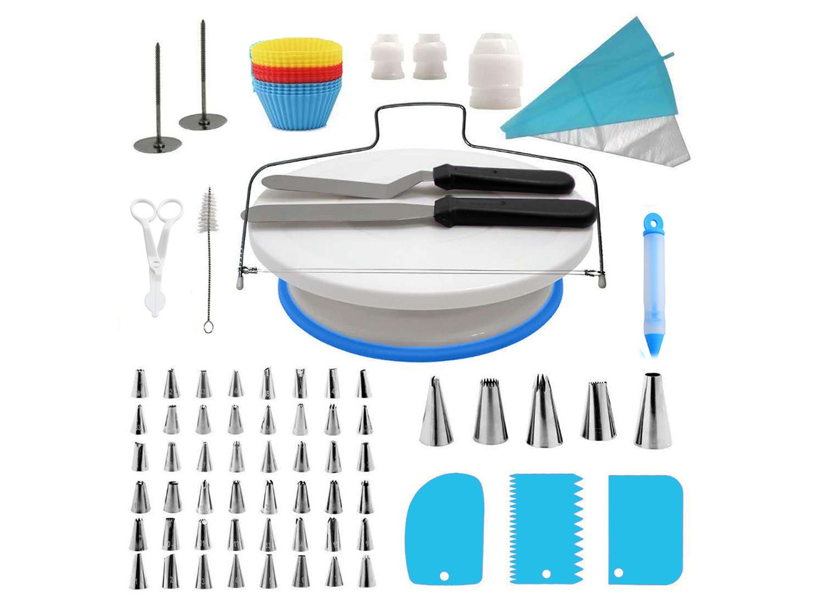 Kit de Decoração para Bolo Inclui Giratório e Bicos para Cobertura NEVEANCE