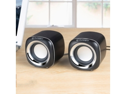 Mini Alto falantes Usb com Fio para Computador MDUG (preto)