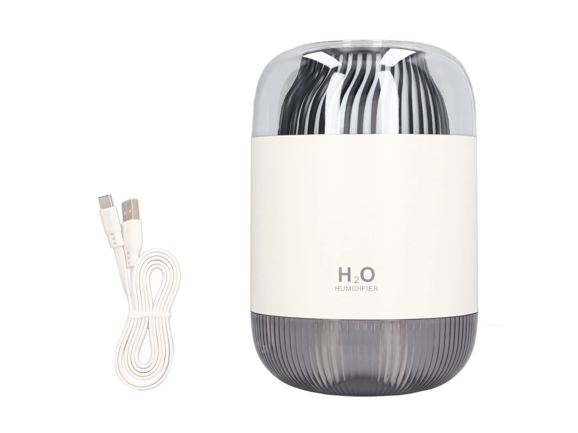 Laxiscreed Umidificador De Mesa 1000ml Com Bico Duplo, Luz Noturna E Carregamento Usb