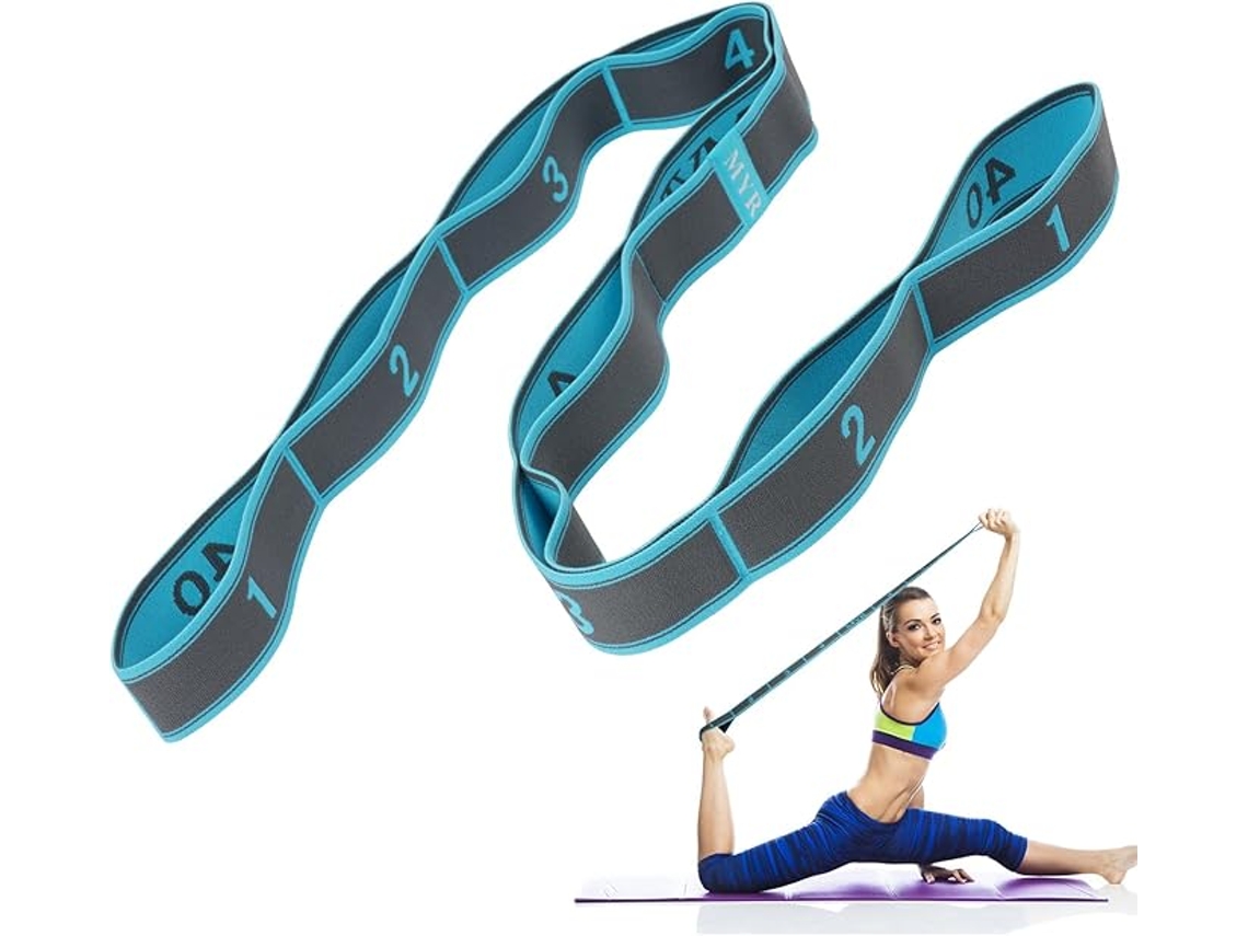 Cinturão Yoga 9 Anéis Altamente Extensível para Alongamento Pilates Dança Ginástica ZYBLSSBB