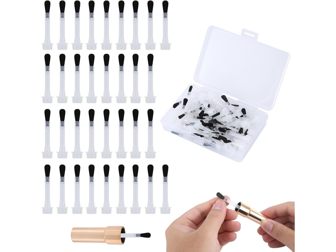 Kit de Pincéis de Reposição Especial para Esmalte Esmalli (66 Kits) - Escova Cabeça Redonda - Macia Escova - Para Esmalte Esmalli