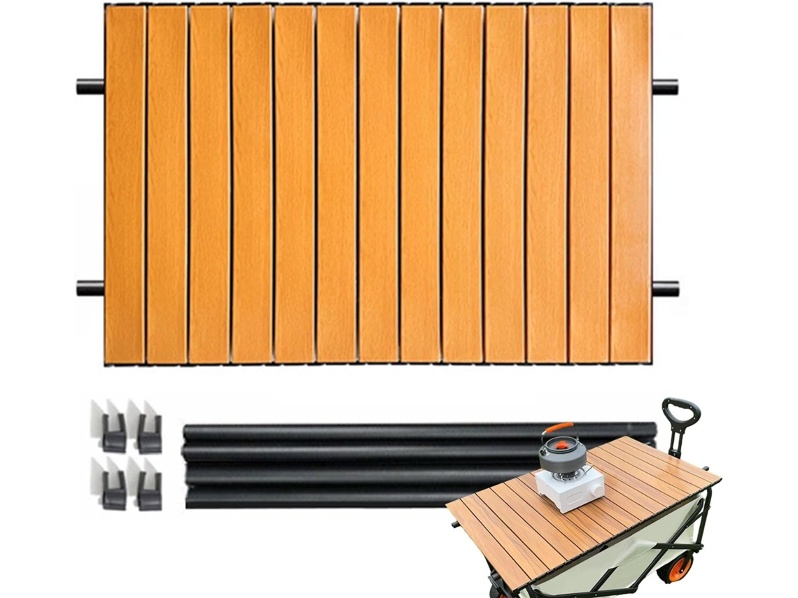 Carrinho De Jardim Com Placa Decorativa, Acessório Para Mesa De Camping | Mesa Dobrável De Mesa, 75 Gokoco